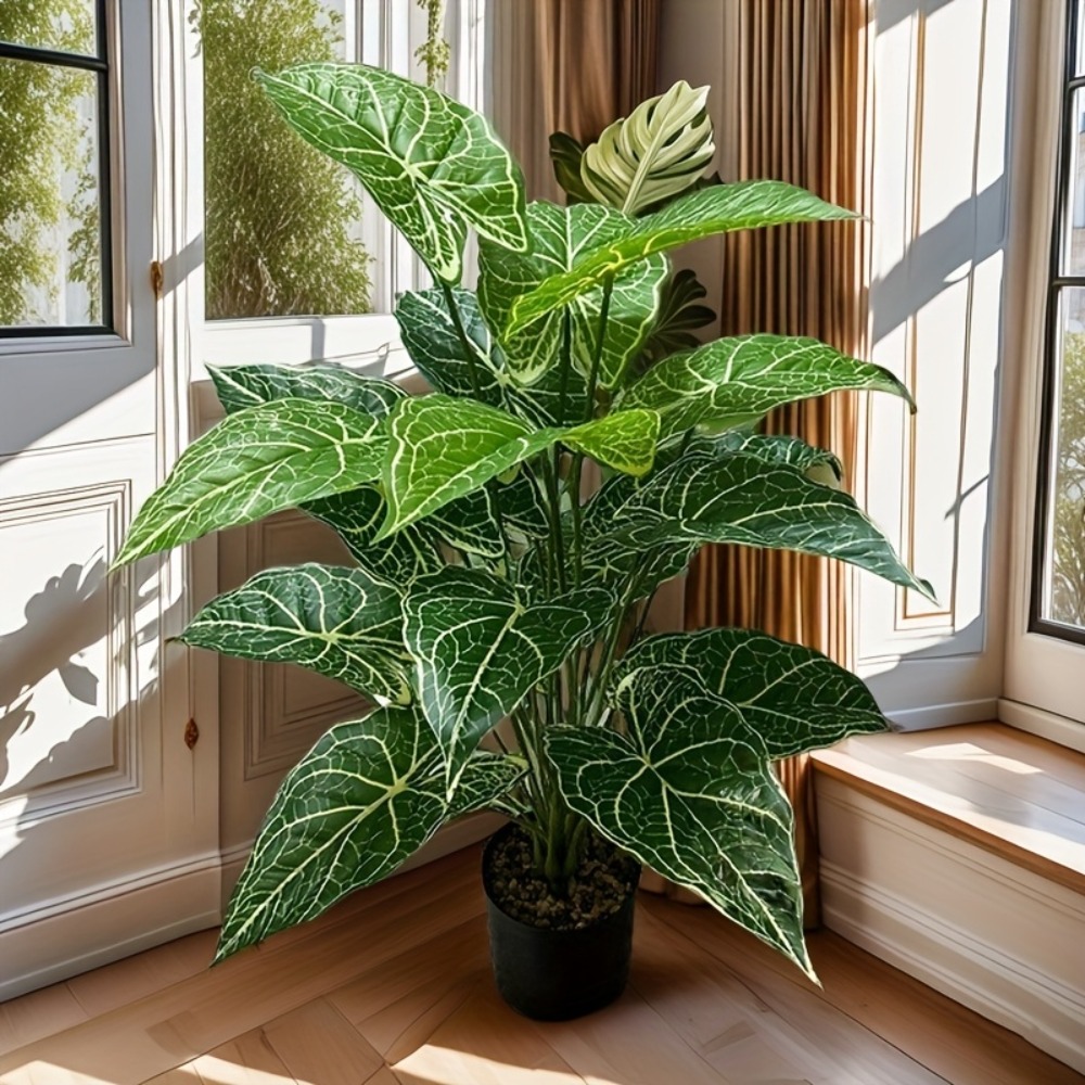 Monstera Adansonii - 1 ST 24 Bladeren Kunstmatige Groene